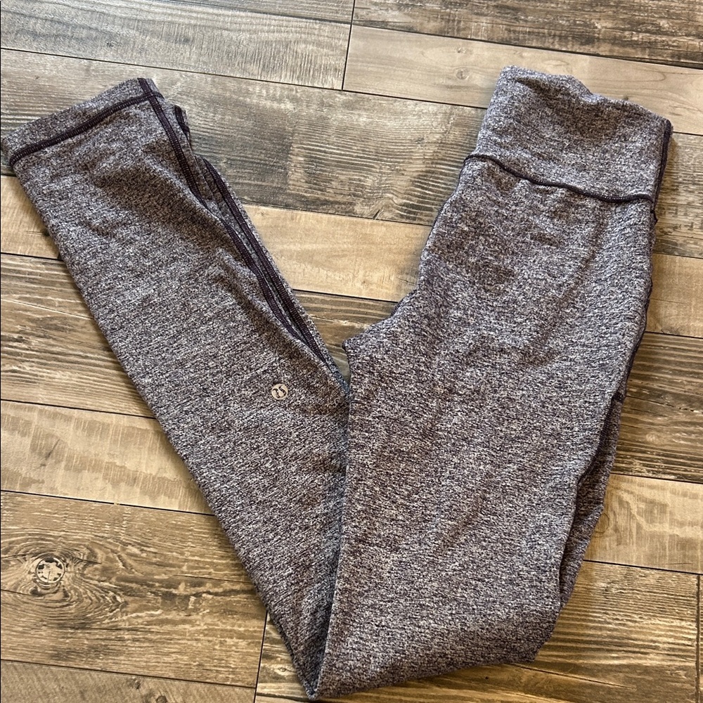 lululemon athletica purple heathered leggings